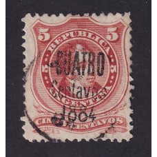 ARGENTINA 1884 GJ 76 ESTAMPILLA USADA U$ 8